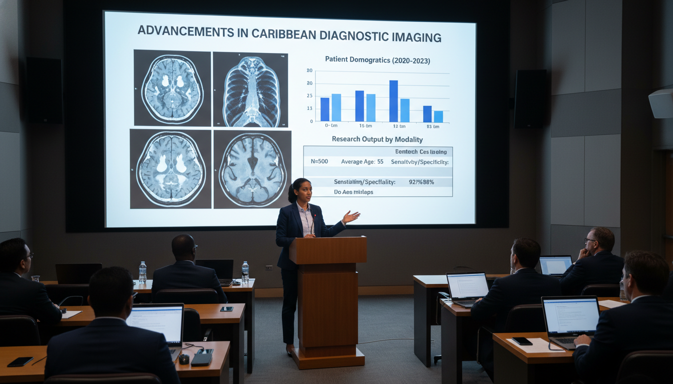 Radiology resident presenting research at a conference Radiology resident presenting research at a conference - Caribbean medical school residency for Research During Residency for