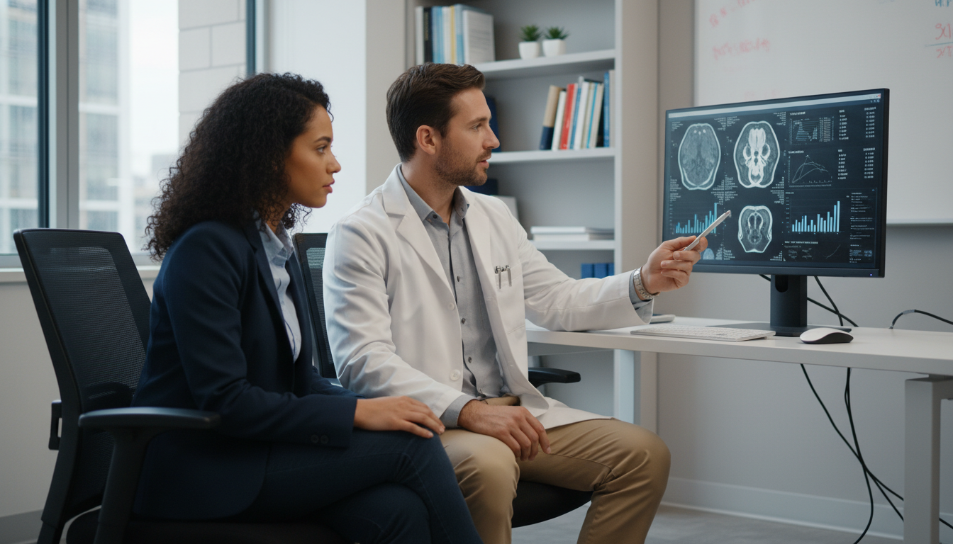 Caribbean IMG meeting with radiology mentor to discuss research - Caribbean medical school residency for Research Profile Bui