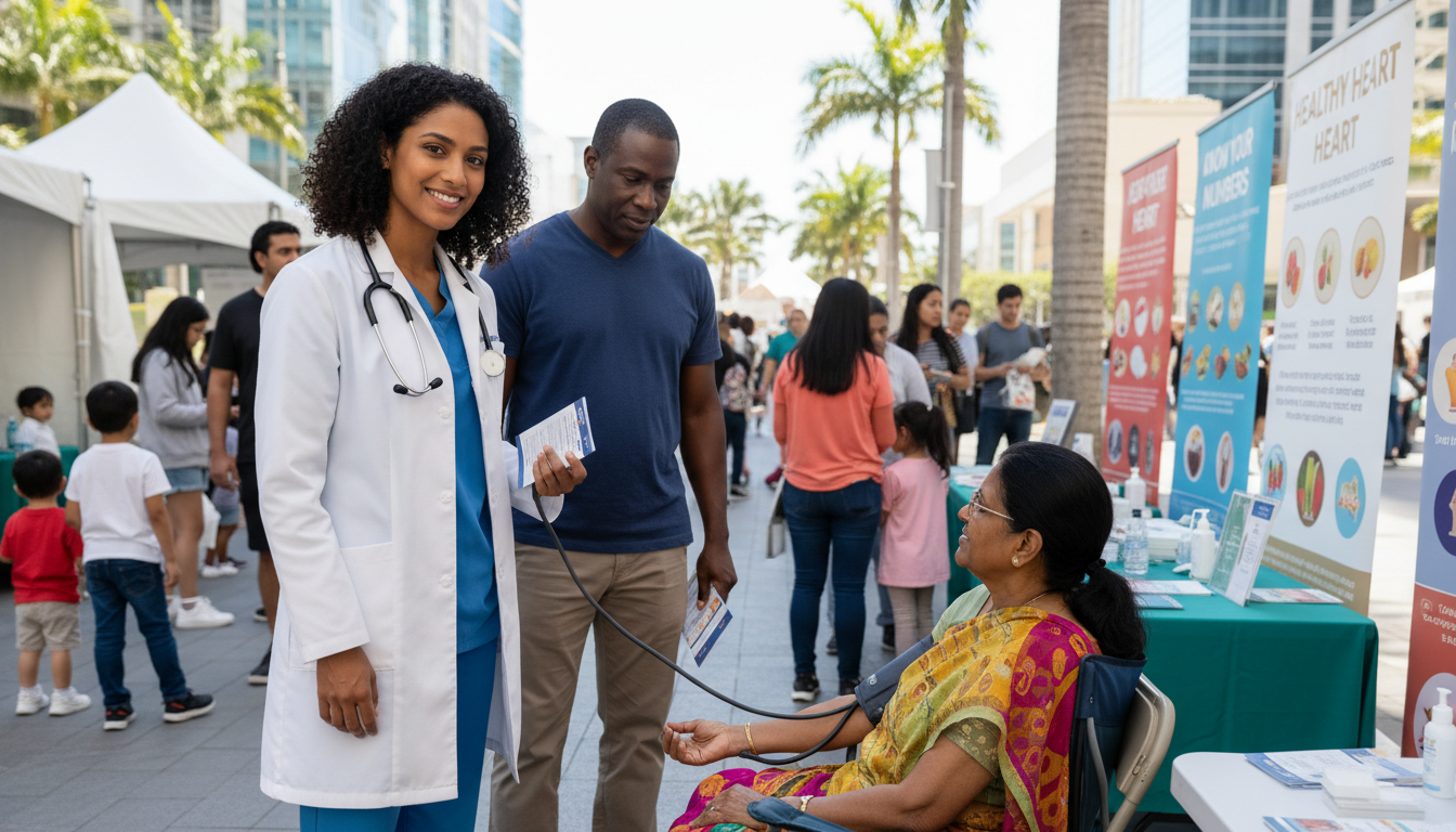 International medical graduate participating in community health volunteering International medical graduate participating in community health volunteering - Caribbean medical school residency for CV Bui