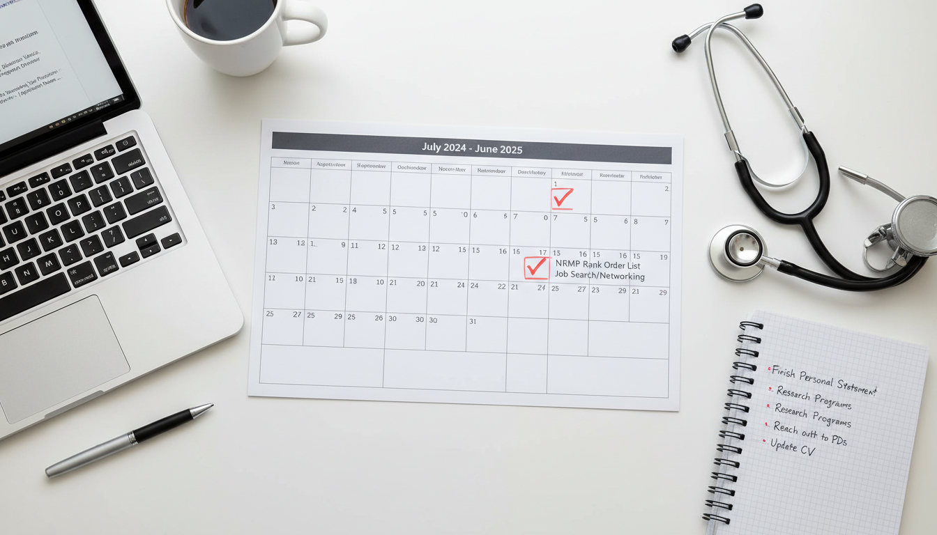 Timeline planning for transitional year residency and job search - Caribbean medical school residency for Job Search Timing f