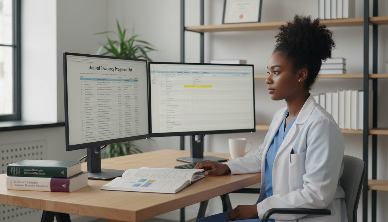 Caribbean IMG reviewing unfilled SOAP programs list - Caribbean medical school residency for SOAP Preparation for Caribbean I