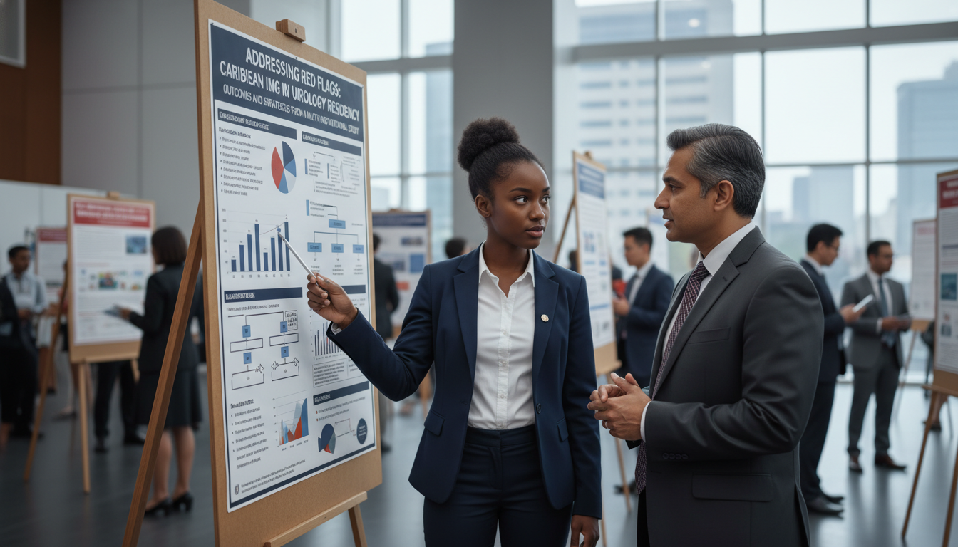 Caribbean IMG presenting urology research poster Caribbean IMG presenting urology research poster - Caribbean medical school residency for Addressing Red Flags for Caribbean