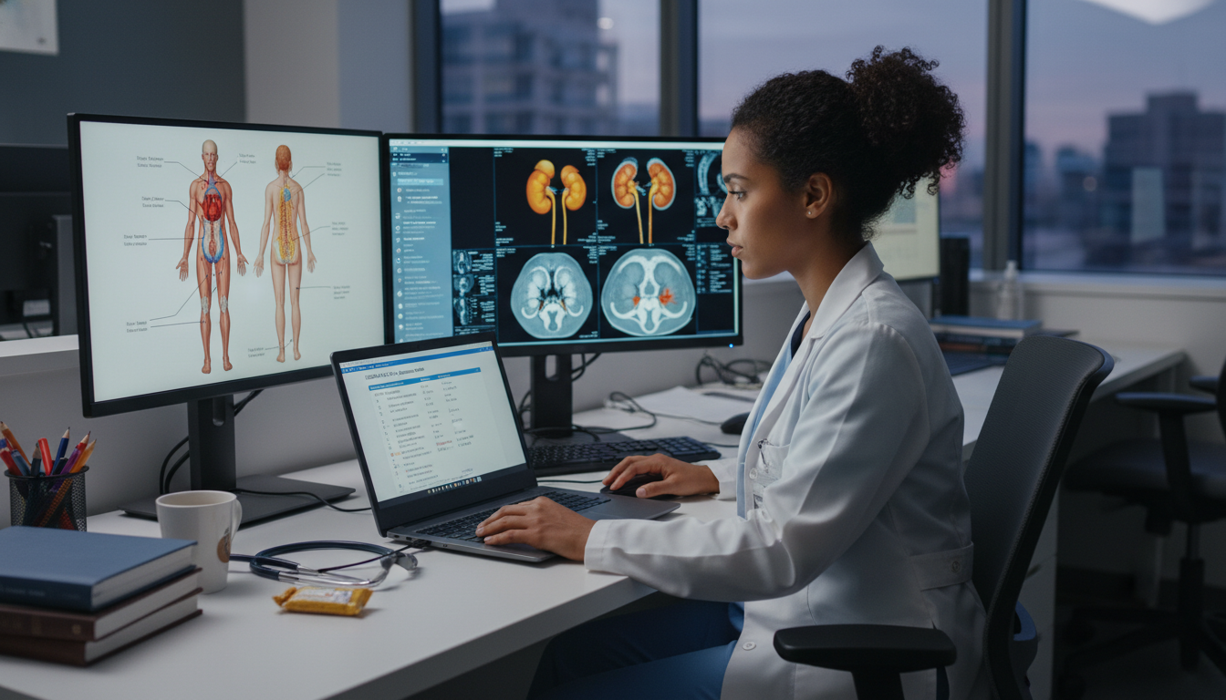 Urology-focused medical student studying USMLE materials - Caribbean medical school residency for USMLE Step 2 CK Preparation