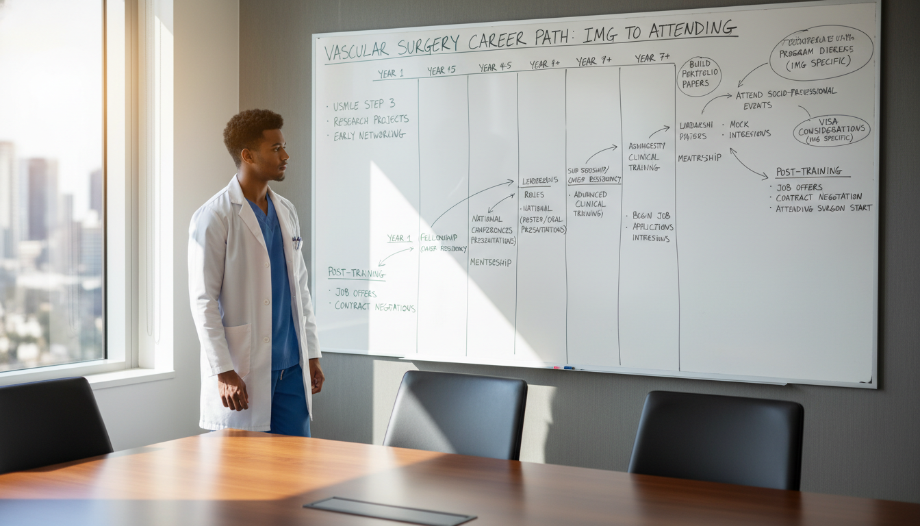 Vascular surgery resident reviewing timeline and milestones Vascular surgery resident reviewing timeline and milestones - Caribbean medical school residency for Job Search Timing for Ca