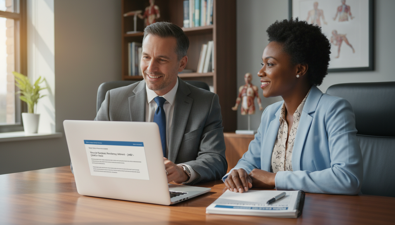 Vascular surgery faculty and Caribbean IMG applicant discussing residency opportunities Vascular surgery faculty and Caribbean IMG applicant discussing residency opportunities - Caribbean medical school residency