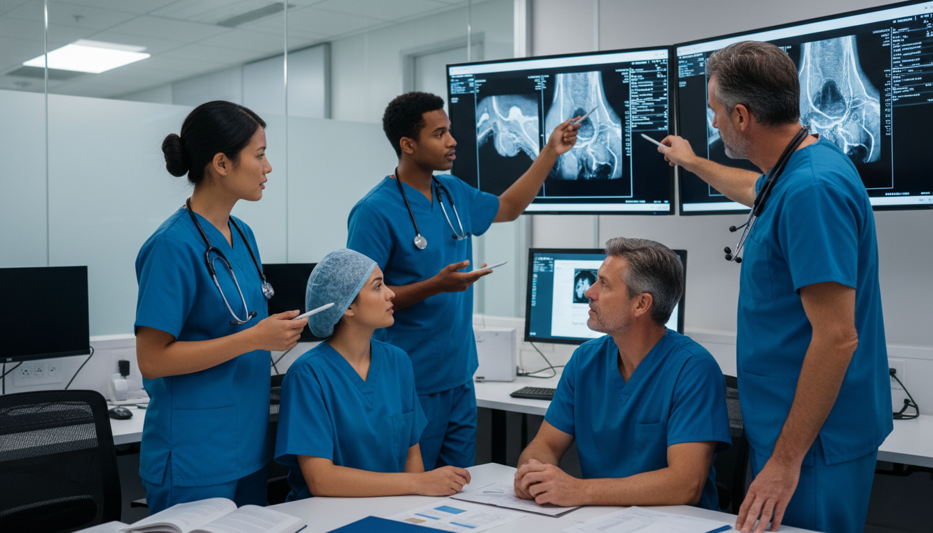 Vascular surgery attendings and residents discussing cases Vascular surgery attendings and residents discussing cases - Caribbean medical school residency for Questions to Ask Programs