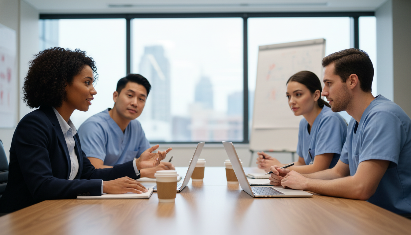 Caribbean IMG discussing residency questions with vascular surgery residents Caribbean IMG discussing residency questions with vascular surgery residents - Caribbean medical school residency for Questio