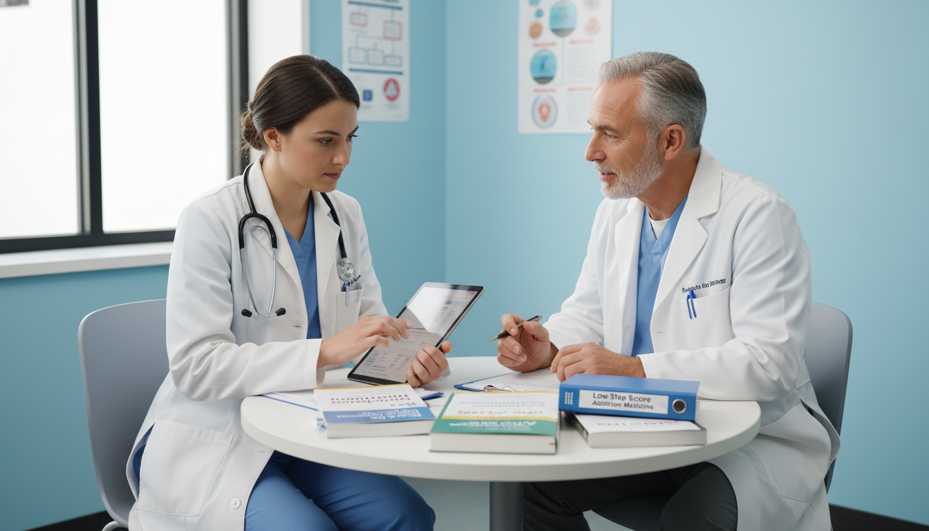 DO resident participating in addiction medicine clinic with mentor - DO graduate residency for Low Step Score Strategies for