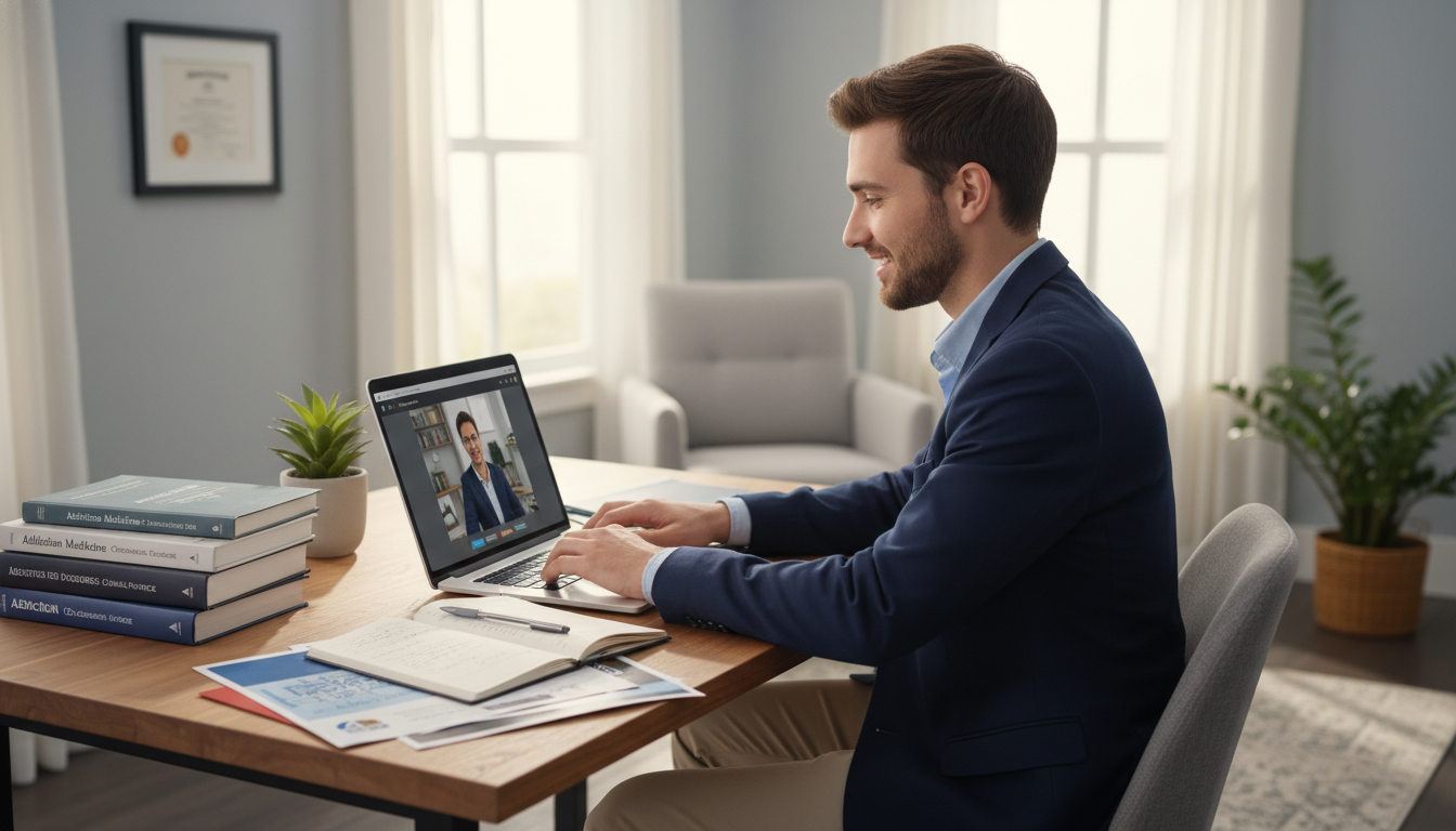 Resident researching addiction medicine-focused residency programs Resident researching addiction medicine-focused residency programs - DO graduate residency for Pre-Interview Preparation for