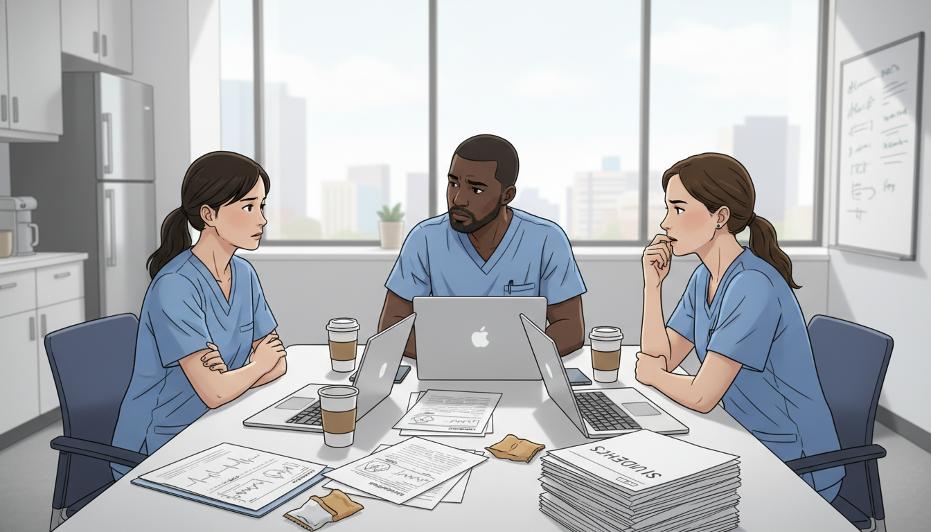 Residents meeting privately to discuss concerns about their residency program Residents meeting privately to discuss concerns about their residency program - DO graduate residency for Resident Turnover W