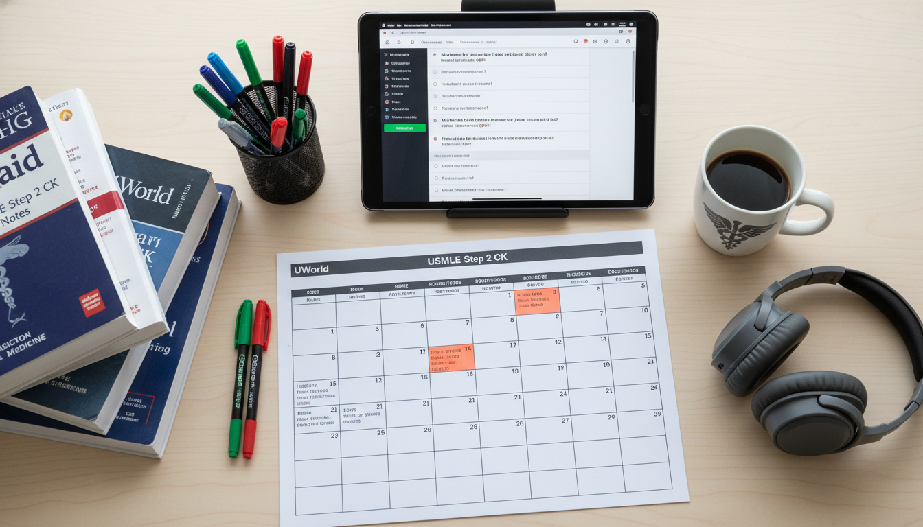 Organized USMLE Step 2 CK study schedule for DO graduate - DO graduate residency for USMLE Step 2 CK Preparation for DO Gradu
