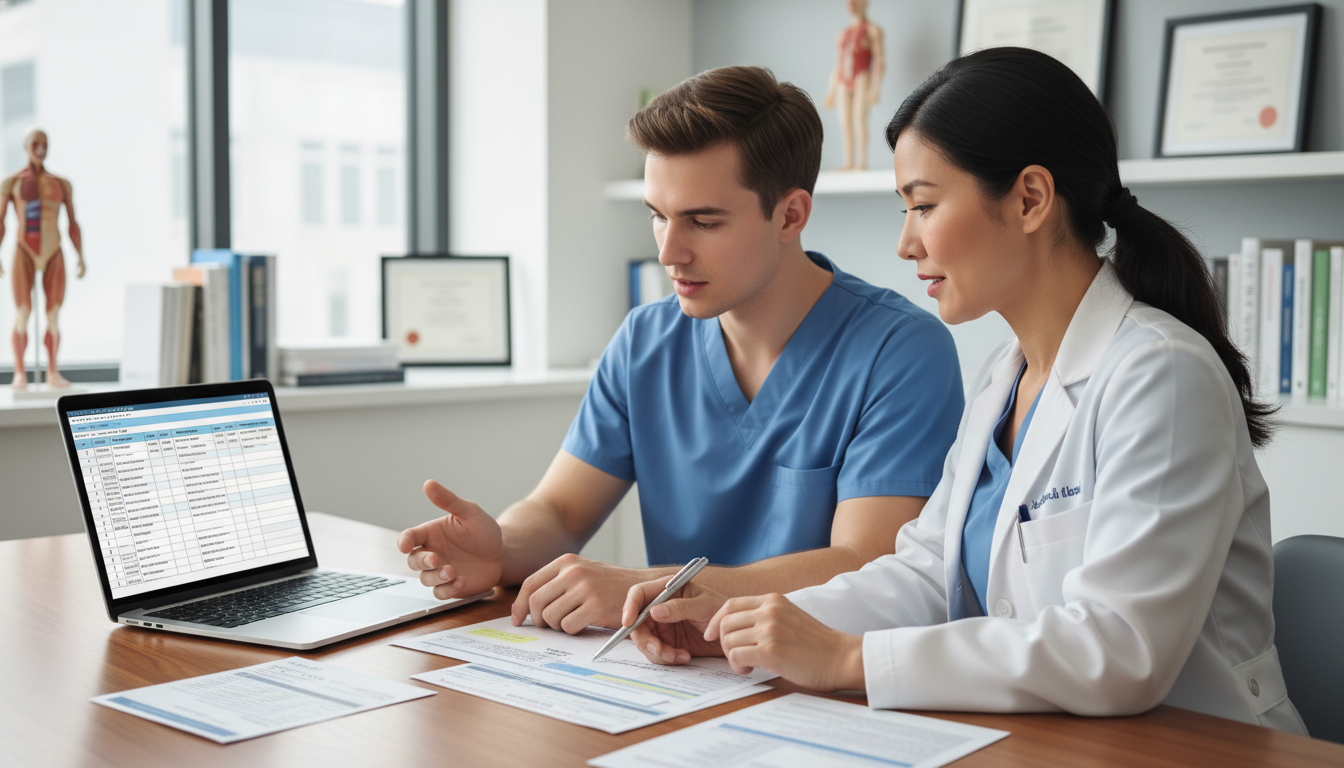 DO anesthesiology applicant reviewing match options and speaking with mentor DO anesthesiology applicant reviewing match options and speaking with mentor - DO graduate residency for Pre-Match Communicat