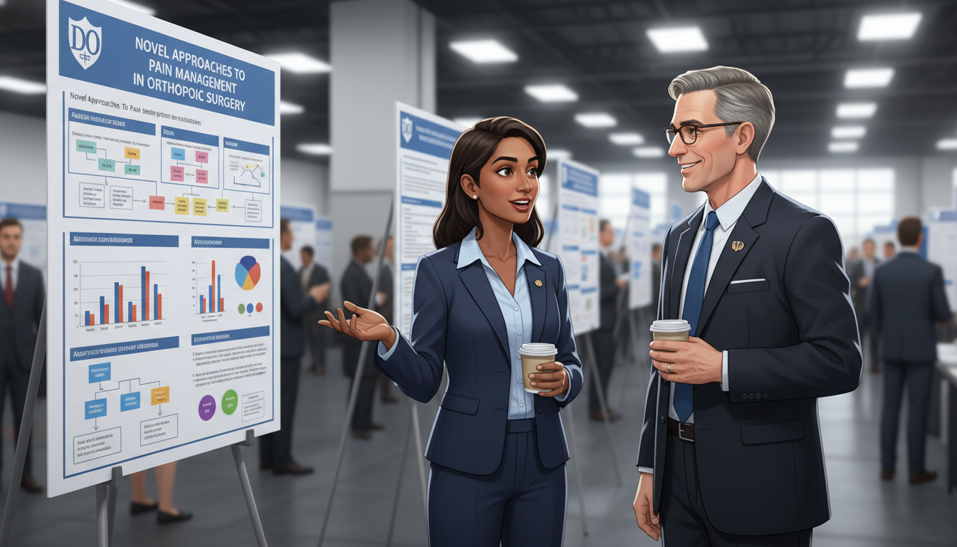 DO anesthesiology applicant presenting a research poster at a national conference DO anesthesiology applicant presenting a research poster at a national conference - DO graduate residency for Research Profil