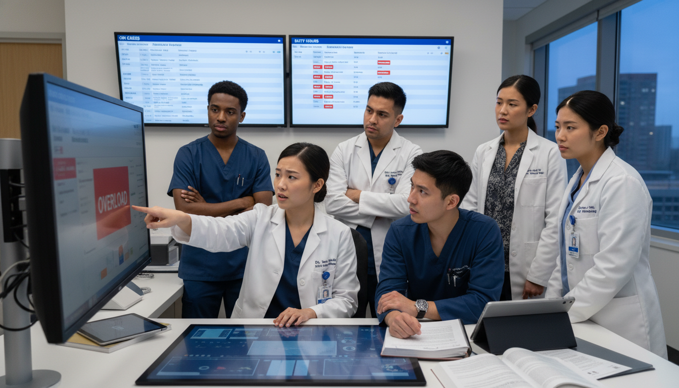 Anesthesiology residents reviewing schedules and workload Anesthesiology residents reviewing schedules and workload - DO graduate residency for Resident Turnover Warning Signs for DO