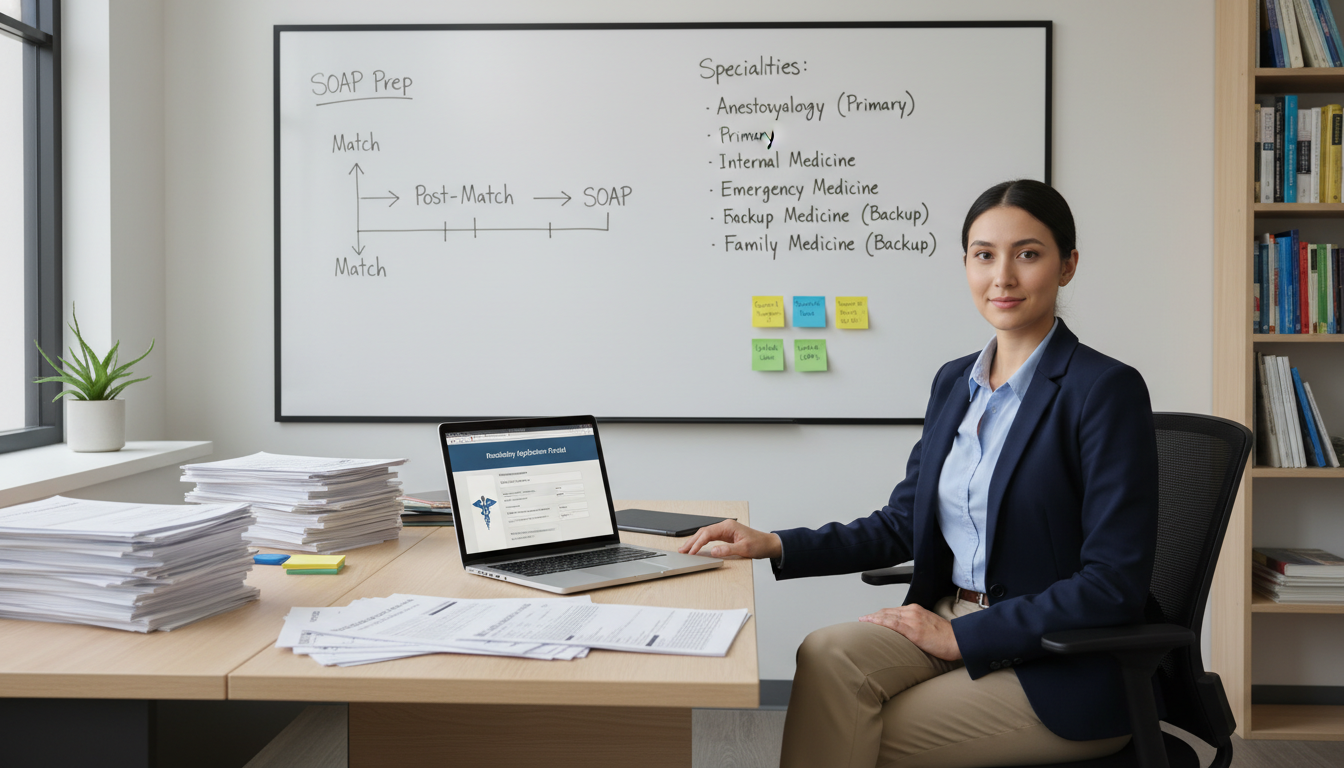 DO anesthesiology graduate organizing SOAP preparation documents - DO graduate residency for SOAP Preparation for DO Graduate