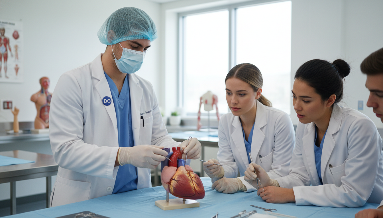 Medical student leading a cardiothoracic surgery interest group workshop Medical student leading a cardiothoracic surgery interest group workshop - DO graduate residency for CV Building for DO Gradu