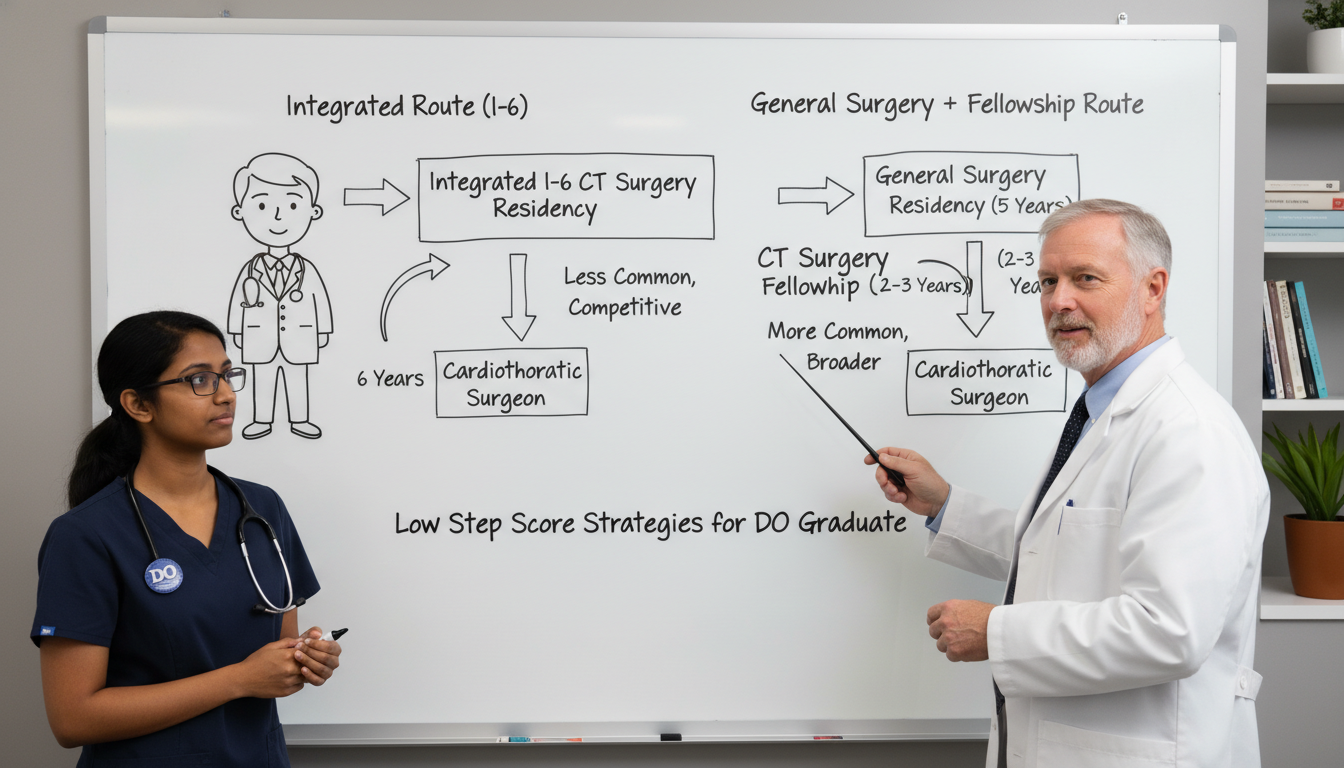 Pathways from DO graduate to cardiothoracic surgery - DO graduate residency for Low Step Score Strategies for DO Graduate in