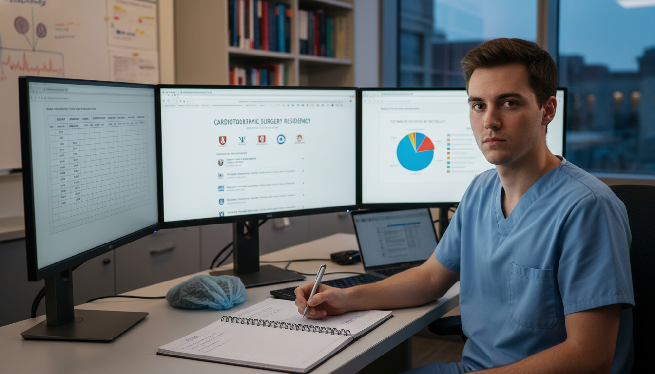 Resident evaluating cardiothoracic surgery residency program data - DO graduate residency for Program Selection Strategy for