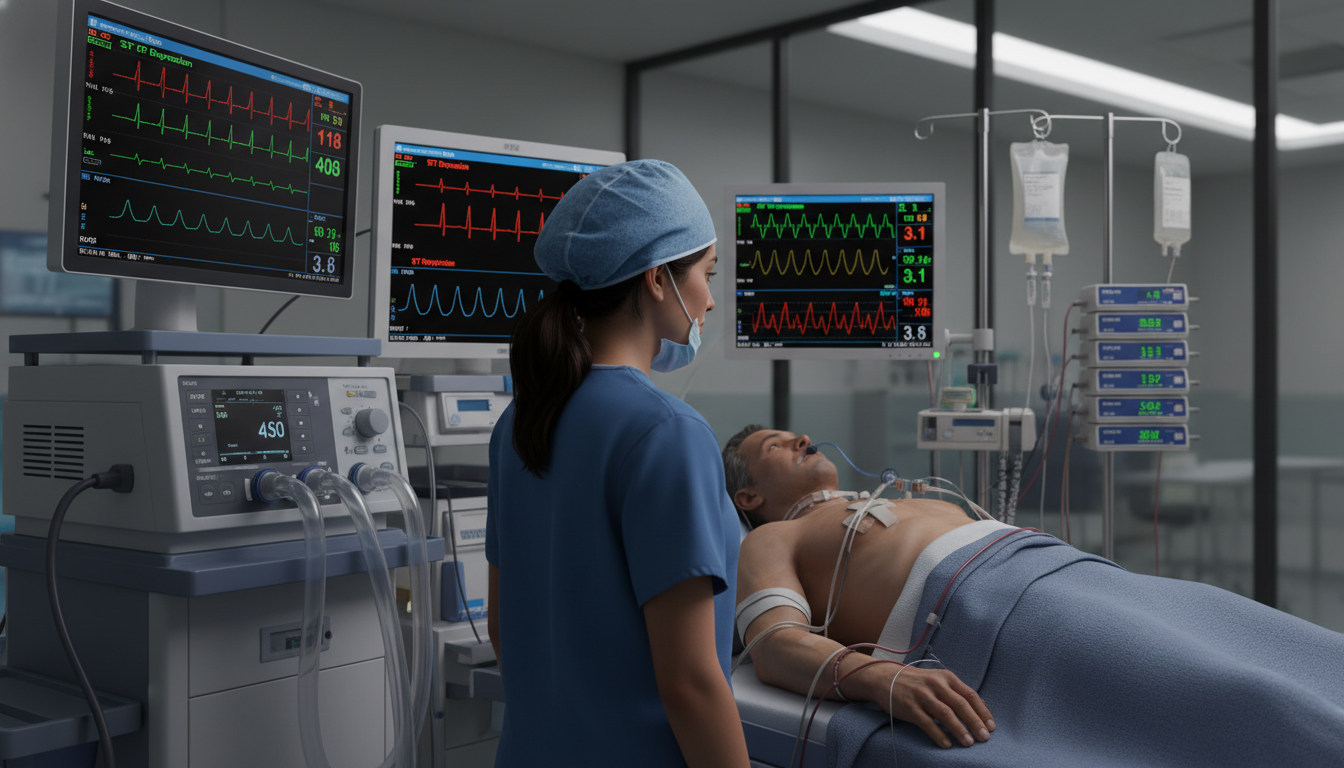 Cardiothoracic surgery resident in ICU monitoring patient Cardiothoracic surgery resident in ICU monitoring patient - DO graduate residency for USMLE Step 2 CK Preparation for DO Grad