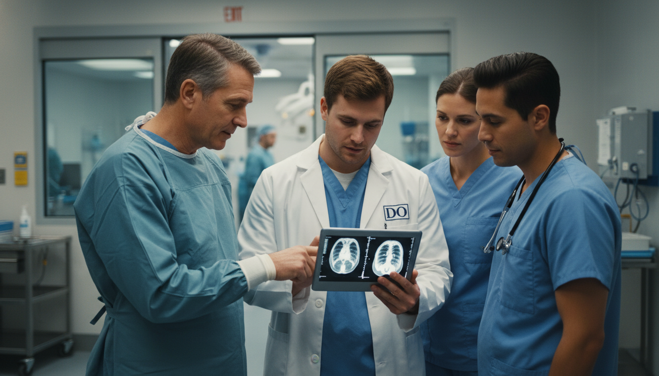 Cardiothoracic surgery team mentoring DO resident - DO graduate residency for Step Score Strategy for DO Graduate in Cardioth