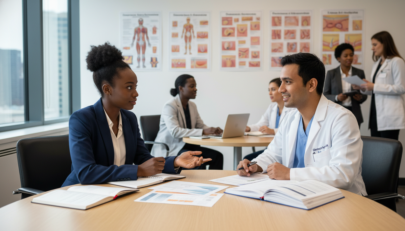 Dermatology resident interviewing DO graduate in clinical setting - DO graduate residency for Common Interview Questions for