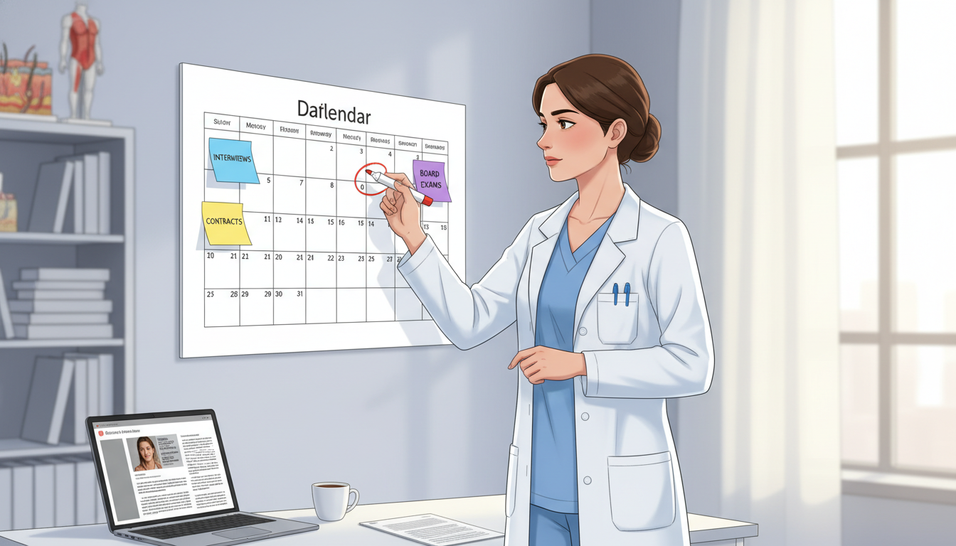 Dermatology resident planning a job search timeline - DO graduate residency for Job Search Timing for DO Graduate in Dermatol