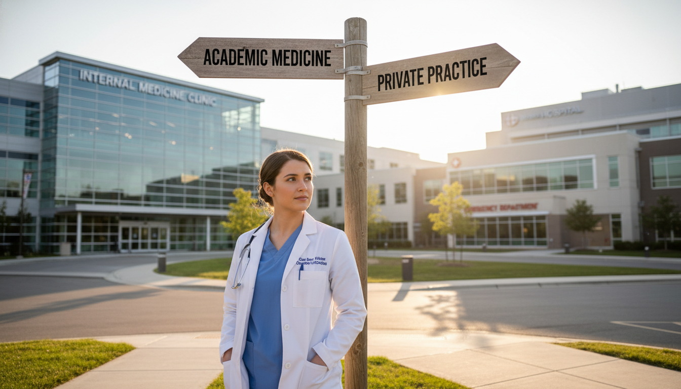 Academic vs Private Practice: A Guide for DO Graduates in EM-IM