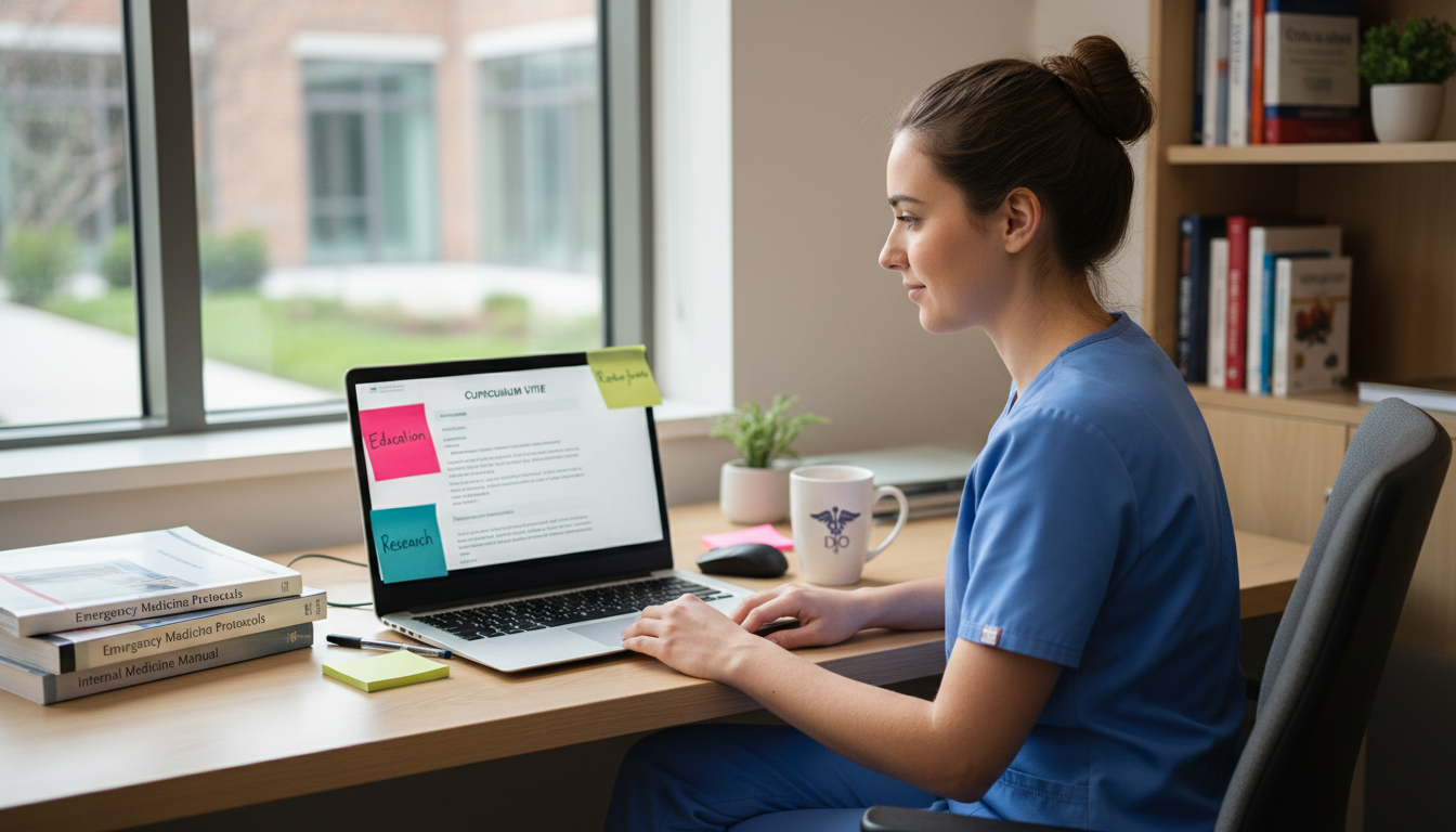 Medical student organizing CV sections for EM-IM residency - DO graduate residency for CV Building for DO Graduate in Emergen