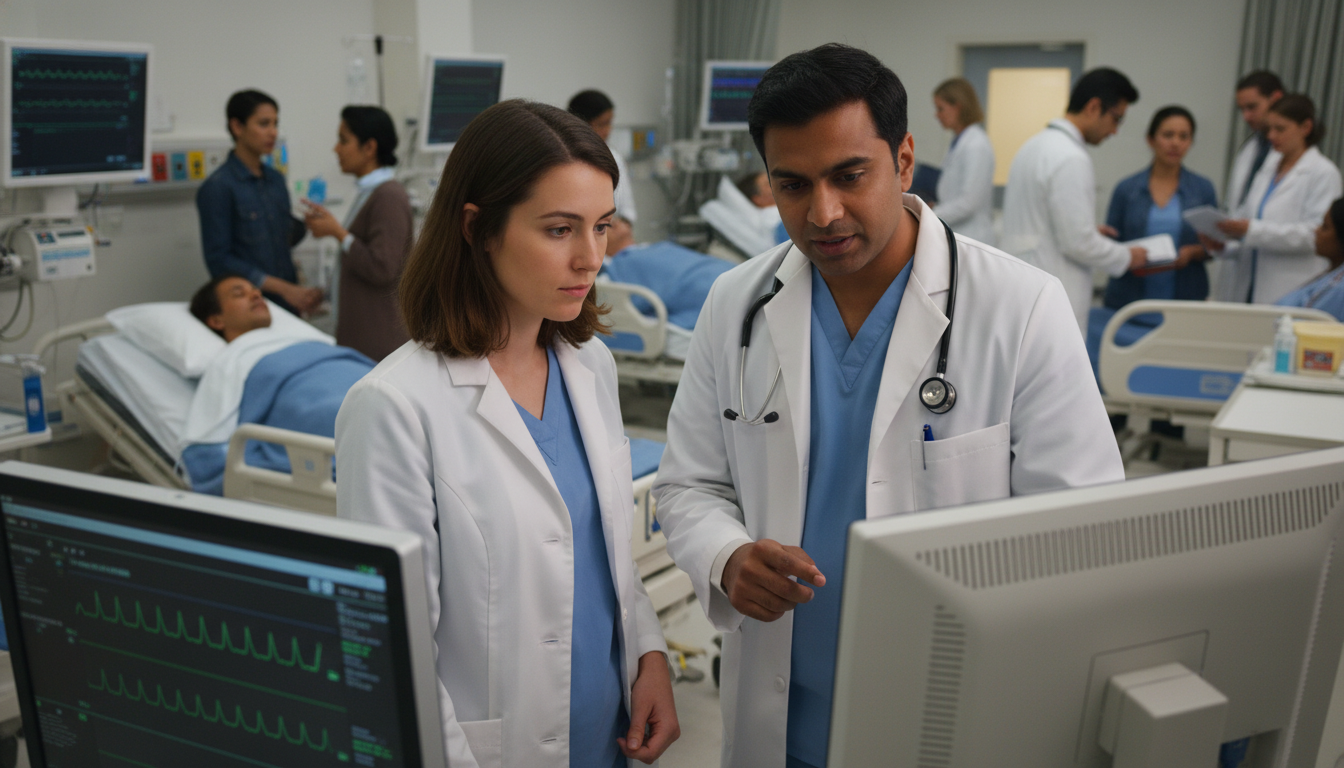 Medical student working a shift in the emergency department with supervising physician Medical student working a shift in the emergency department with supervising physician - DO graduate residency for Letters of