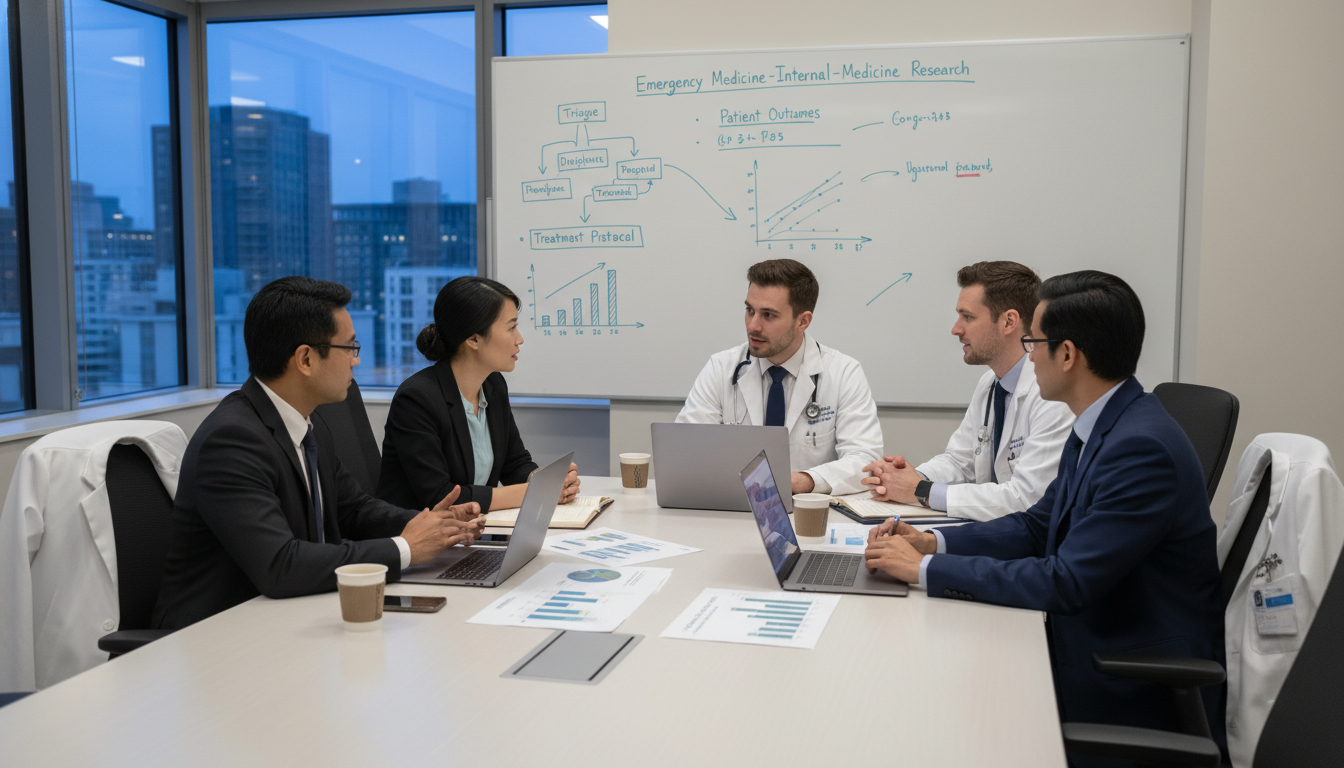 Osteopathic graduate collaborating on EM-IM research with multidisciplinary team - DO graduate residency for Research Profile