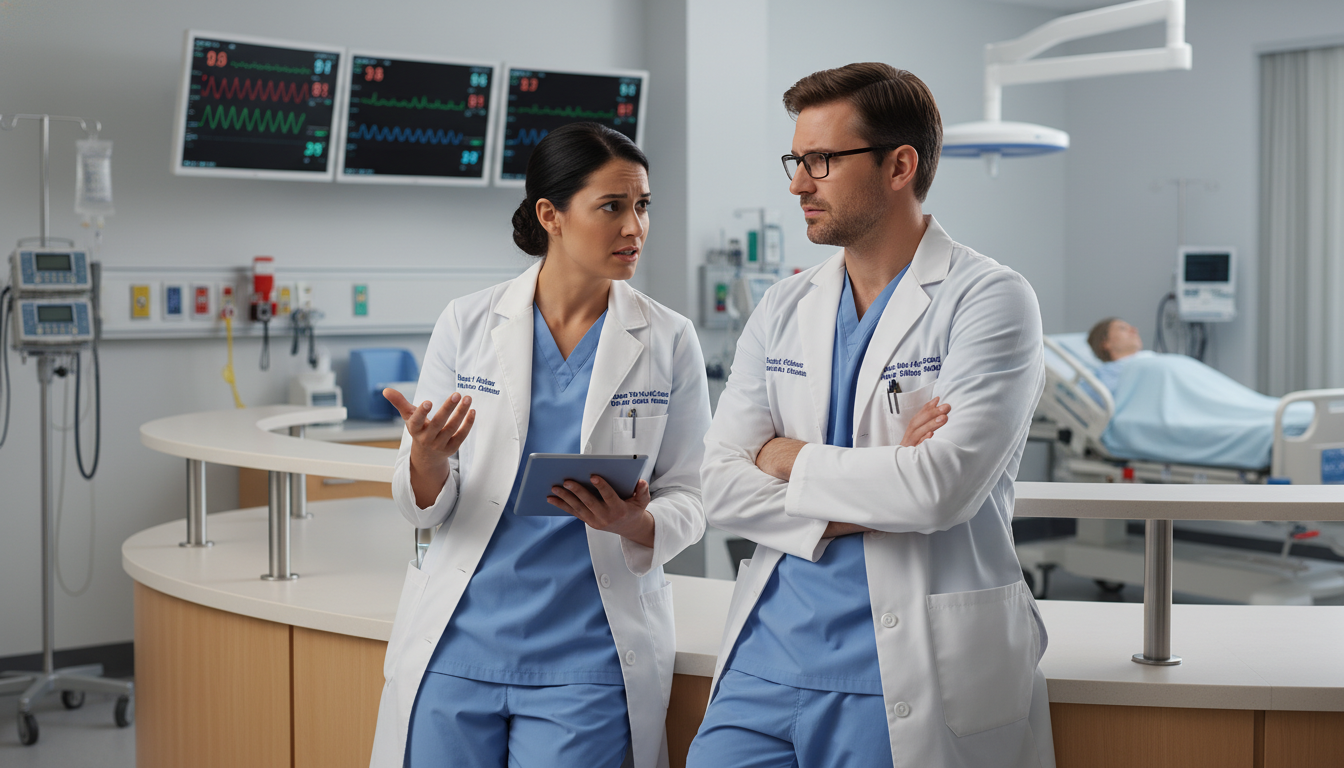 Emergency Medicine-Internal Medicine residents discussing workload and wellness Emergency Medicine-Internal Medicine residents discussing workload and wellness - DO graduate residency for Resident Turnover