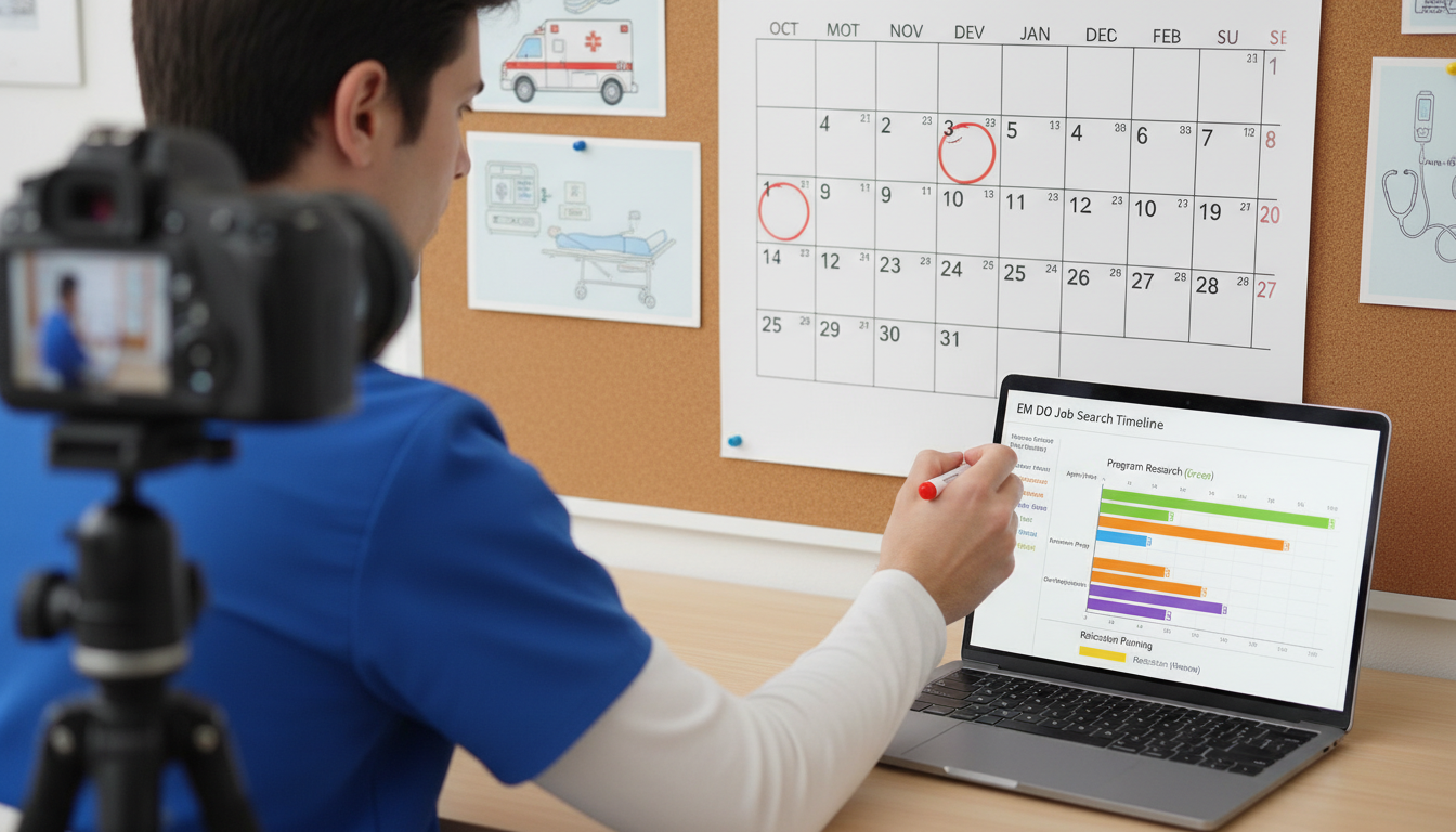 Timeline planning for emergency medicine job search Timeline planning for emergency medicine job search - DO graduate residency for Job Search Timing for DO Graduate in Emergenc