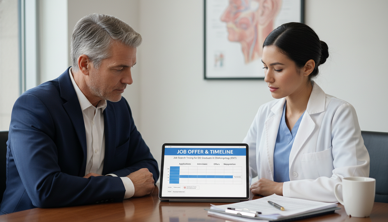 Otolaryngology DO attending counseling a resident on job search timing Otolaryngology DO attending counseling a resident on job search timing - DO graduate residency for Job Search Timing for DO G
