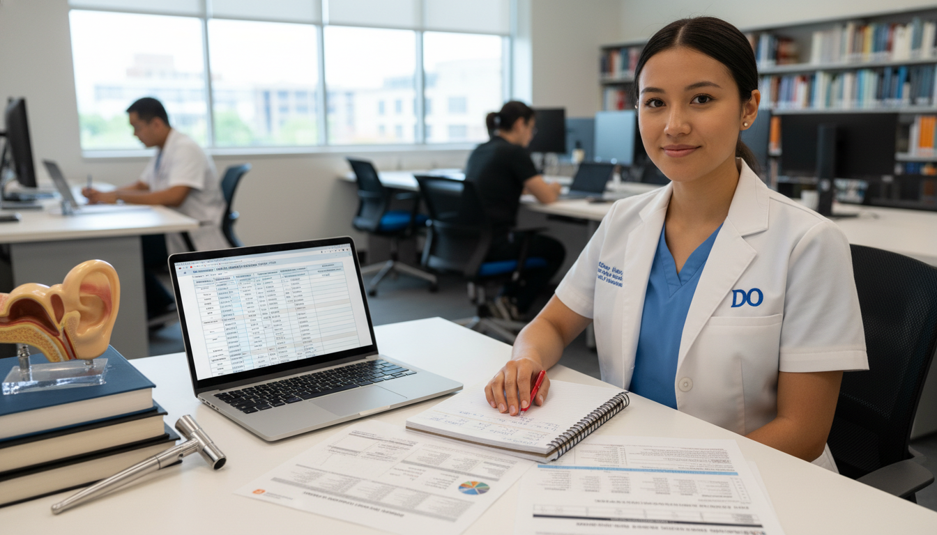 Medical student analyzing otolaryngology match data and residency program list Medical student analyzing otolaryngology match data and residency program list - DO graduate residency for How to Research Pr
