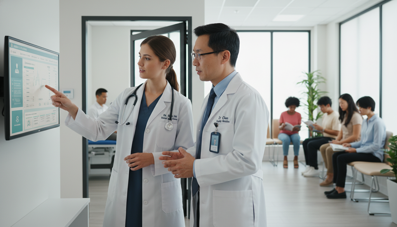 Medical student in family medicine clinic working with attending Medical student in family medicine clinic working with attending - DO graduate residency for CV Building for DO Graduate in F