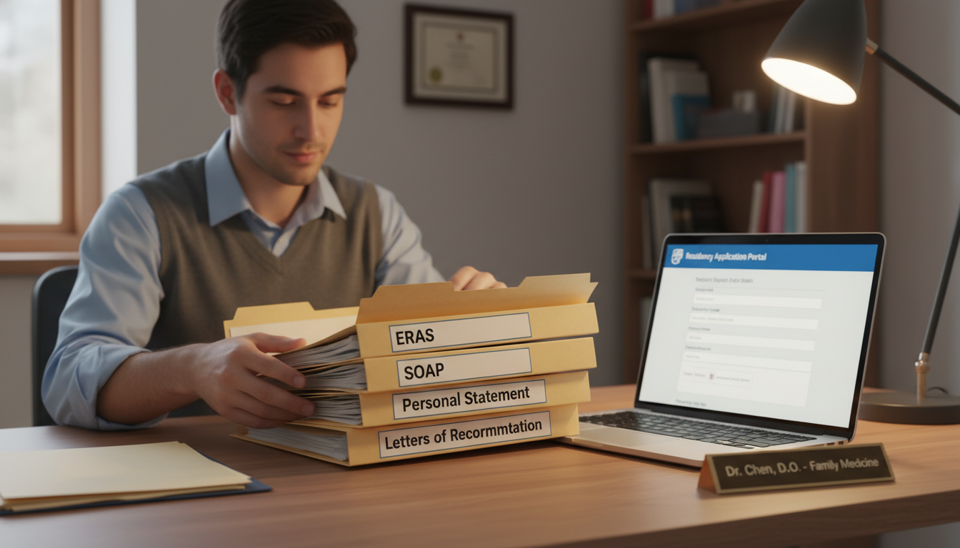 DO graduate organizing SOAP application materials - DO graduate residency for SOAP Preparation for DO Graduate in Family Medi