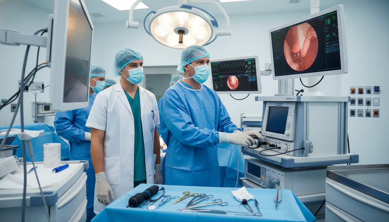 Academic general surgeon teaching residents in the operating room Academic general surgeon teaching residents in the operating room - DO graduate residency for Academic vs Private Practice fo