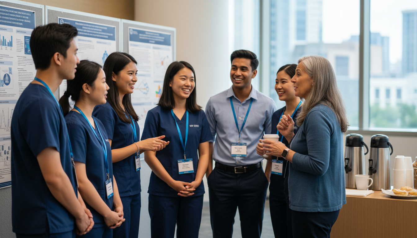 General surgery residents networking at national surgical conference General surgery residents networking at national surgical conference - DO graduate residency for Networking in Medicine for D