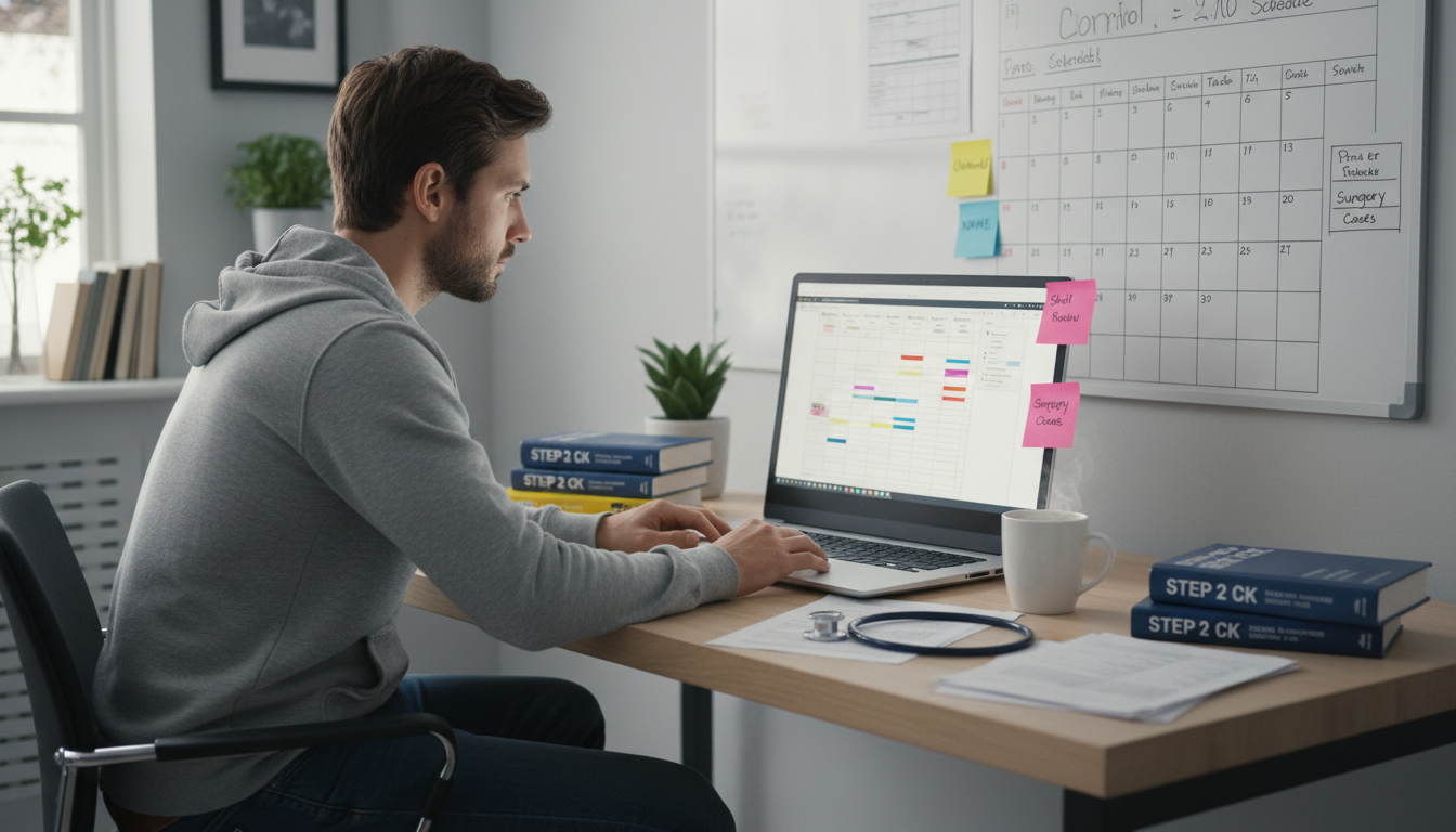 Study schedule planning for Step 2 CK with surgery focus Study schedule planning for Step 2 CK with surgery focus - DO graduate residency for USMLE Step 2 CK Preparation for DO Gradu