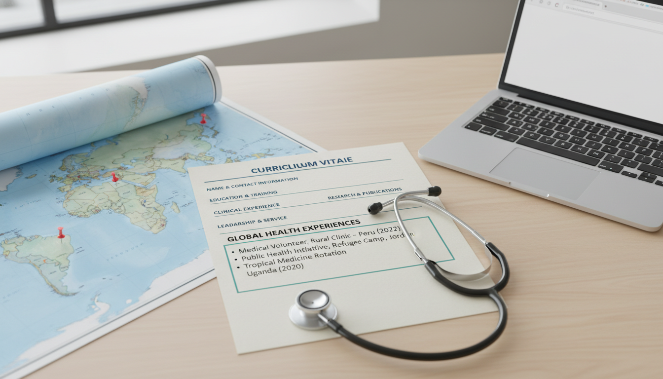 Sample layout of a strong global health residency CV Sample layout of a strong global health residency CV - DO graduate residency for CV Building for DO Graduate in Global Health