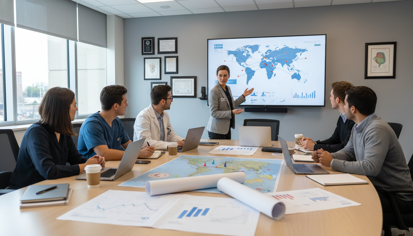 Global health research team meeting with DO graduate - DO graduate residency for Research Profile Building for DO Graduate in