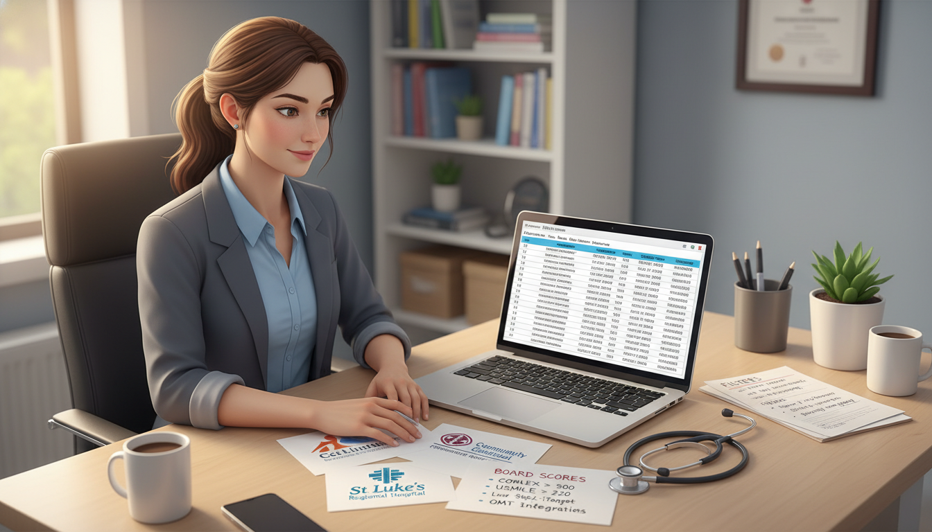 DO applicant researching internal medicine residency programs with emphasis on community hospitals - DO graduate residency fo