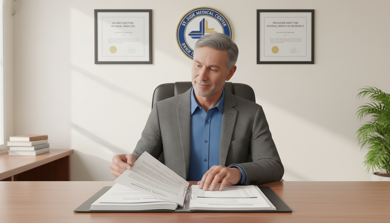 Residency program director reviewing a DO applicant’s strong letters and personal statement - DO graduate residency for Low S