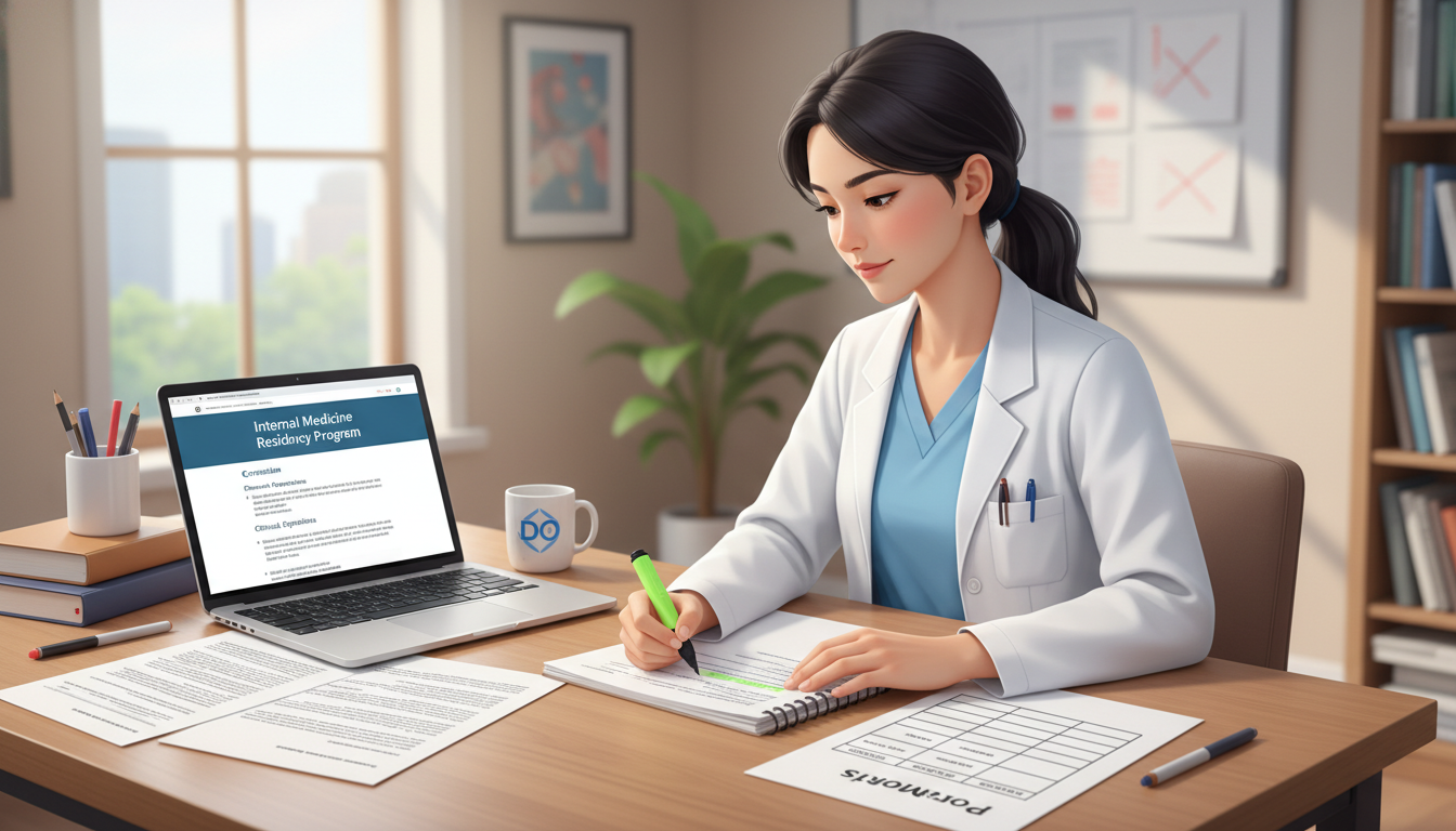 Medical student researching internal medicine residency programs Medical student researching internal medicine residency programs - DO graduate residency for Pre-Interview Preparation for DO