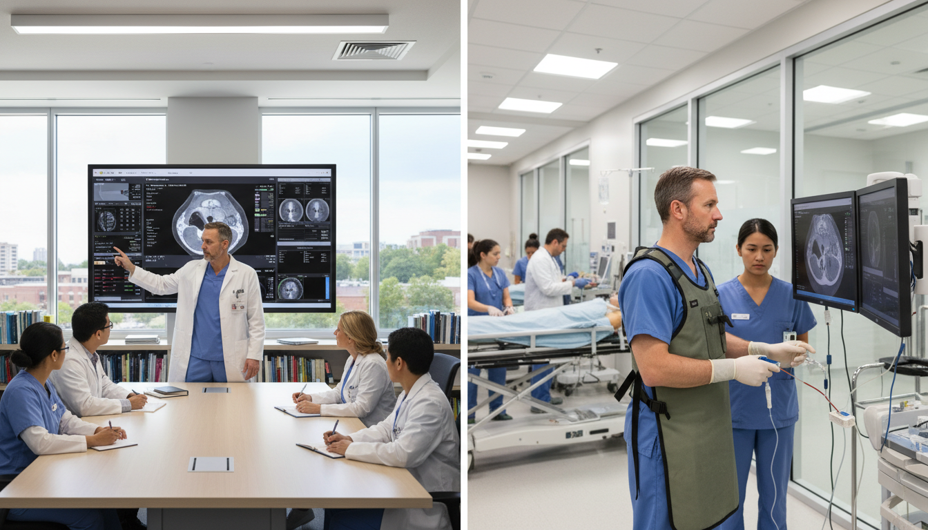 Interventional radiologist in teaching conference vs performing high-volume procedures Interventional radiologist in teaching conference vs performing high-volume procedures - DO graduate residency for Academic v