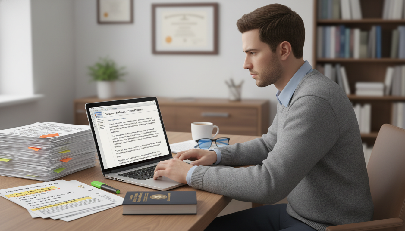 Resident applicant working on ERAS personal statement and program list - DO graduate residency for Low Step Score Strategies