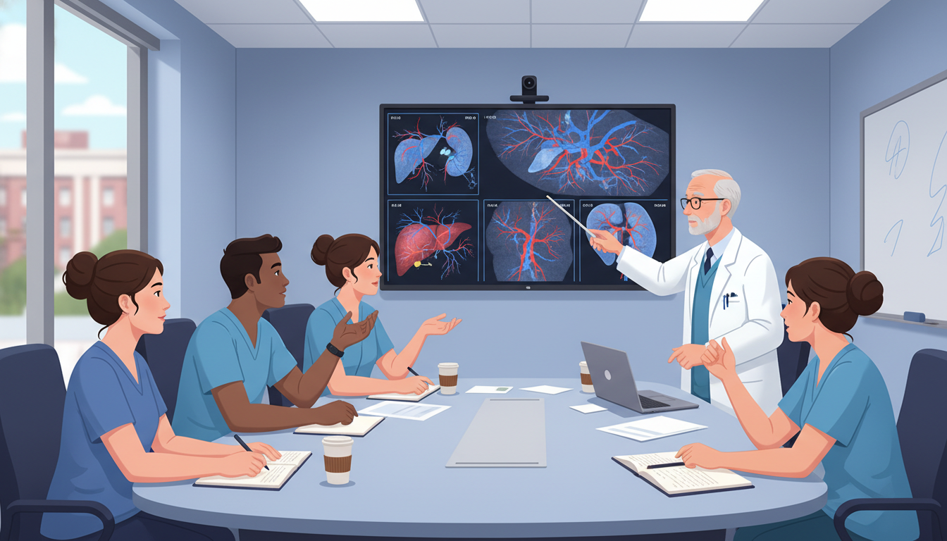 Interventional radiology residents in a teaching conference Interventional radiology residents in a teaching conference - DO graduate residency for Questions to Ask Programs for DO Grad