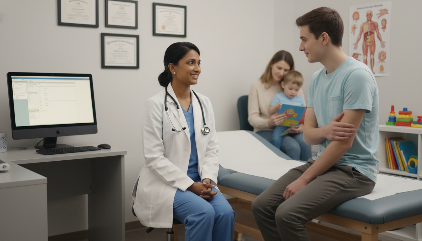 Med-peds DO physician in a community private practice clinic seeing both adult and pediatric patients Med-peds DO physician in a community private practice clinic seeing both adult and pediatric patients - DO graduate residency
