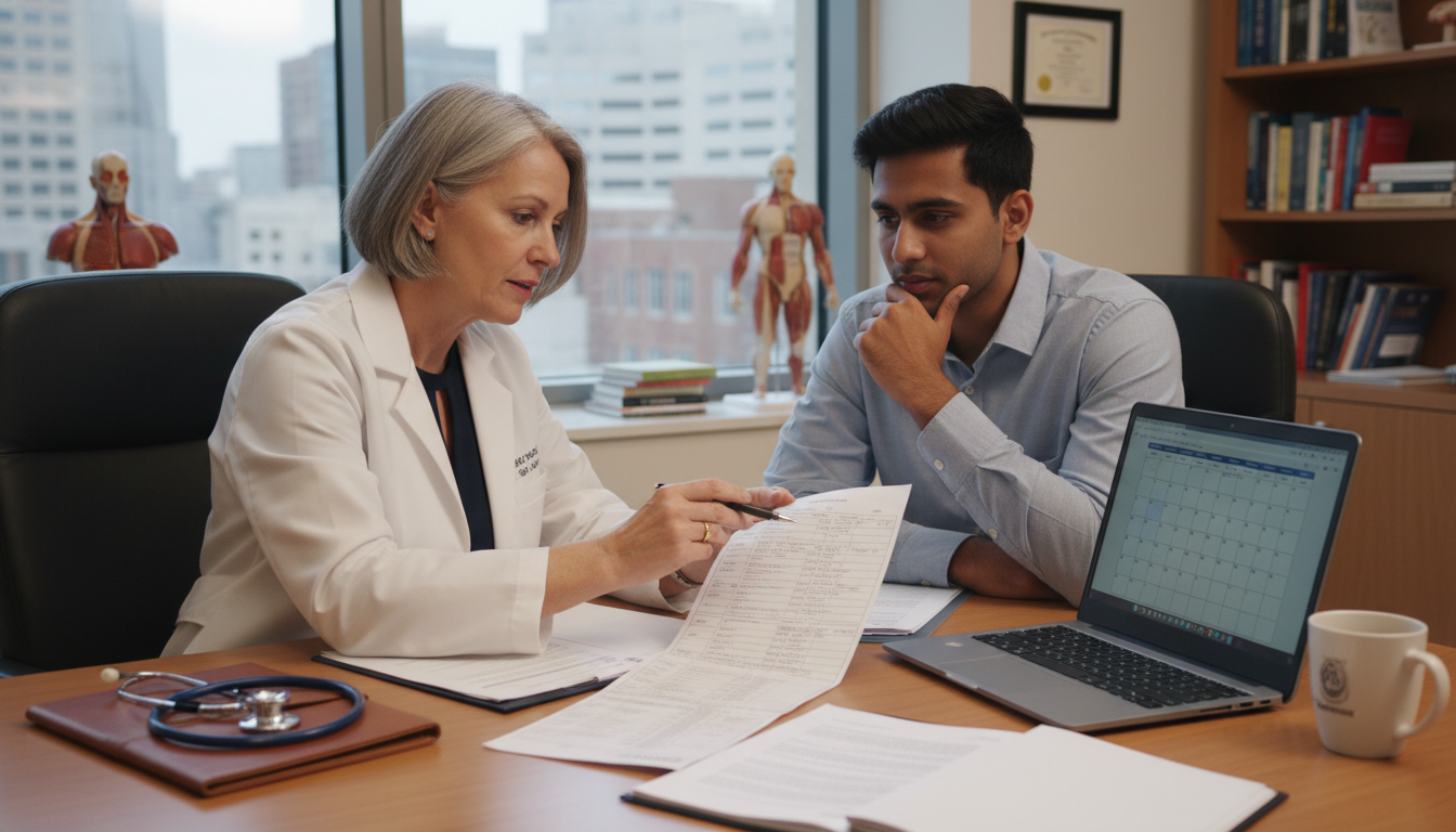 DO student discussing away rotation strategy with mentor DO student discussing away rotation strategy with mentor - DO graduate residency for Away Rotation Strategy for DO Graduate i