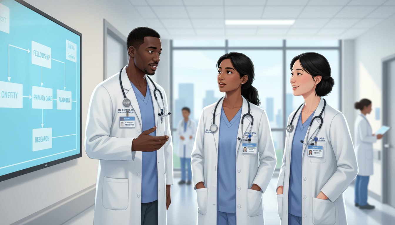 Med-Peds DO resident talking with mentors Med-Peds DO resident talking with mentors - DO graduate residency for Networking in Medicine for DO Graduate in Medicine-Pedi